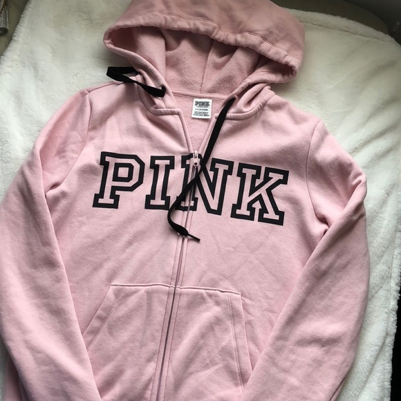 Pink hooded zip up sweater - Picture 4 of 4